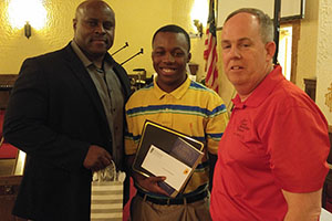 Jakeem and mentors on Getting Ahead Graduation Day Jakeem and mentors on Getting Ahead Graduation Day