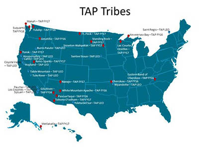 Map of TAP Tribes Map of TAP Tribes