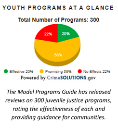 Youth Programs at a glance pie chart