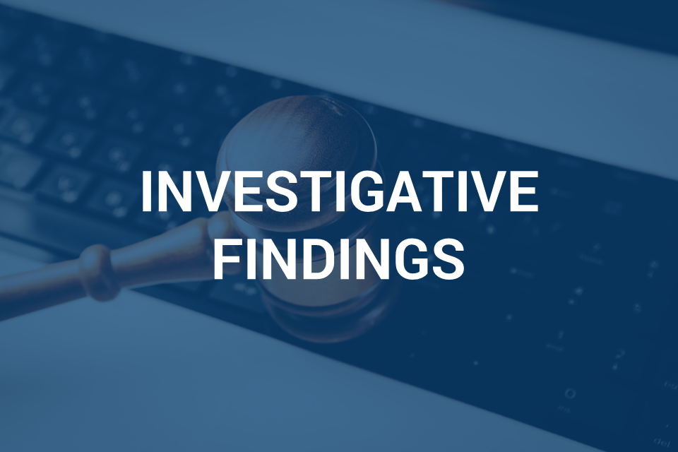Investigative Findings