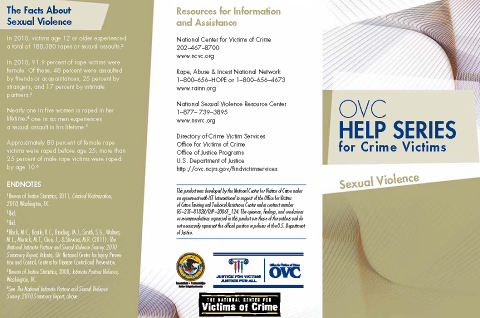 OVC Help Series for Crime Victims - The Facts About Sexual Violence