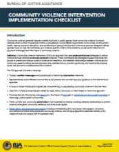 CVI Implementation Checklist cover CVI Implementation Checklist cover